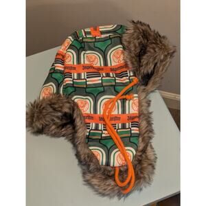 JÄGERMEISTER Hat Aviator Cap Trapper Faux Fur Flaps - Medium/Large